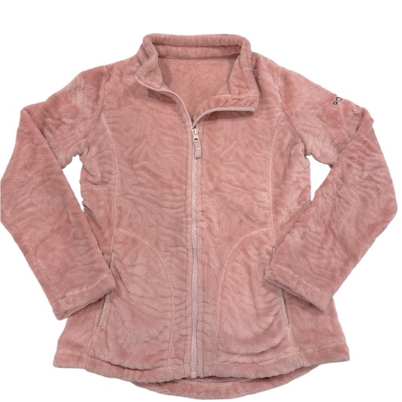 Roxy Fleece Igloo Girl Rose Pink Zip Up High Neck Sweater Women’s Size XS - Picture 1 of 5